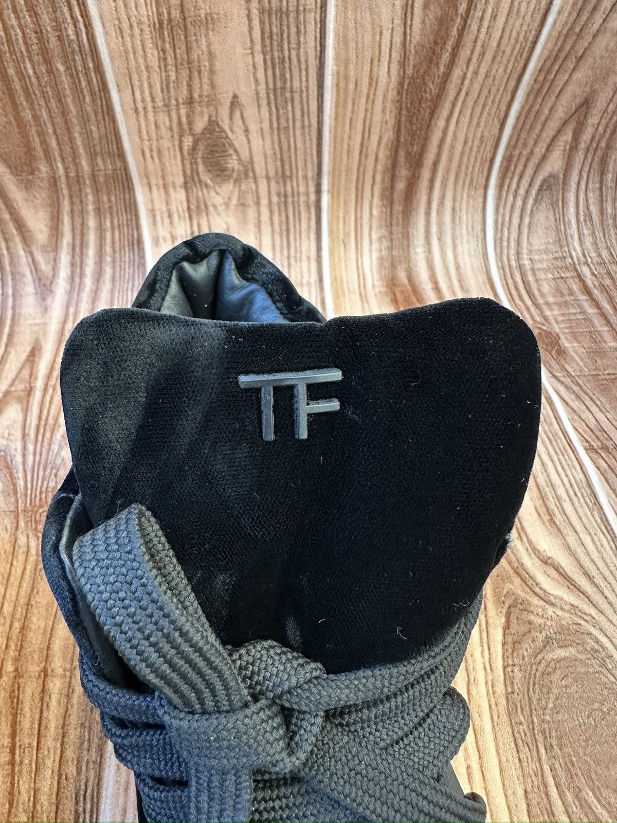 Tom Ford Tom Ford Russel Black Velvet Hi Top Sneaker Size US 12.5 / EU 45-46 - 10 Thumbnail