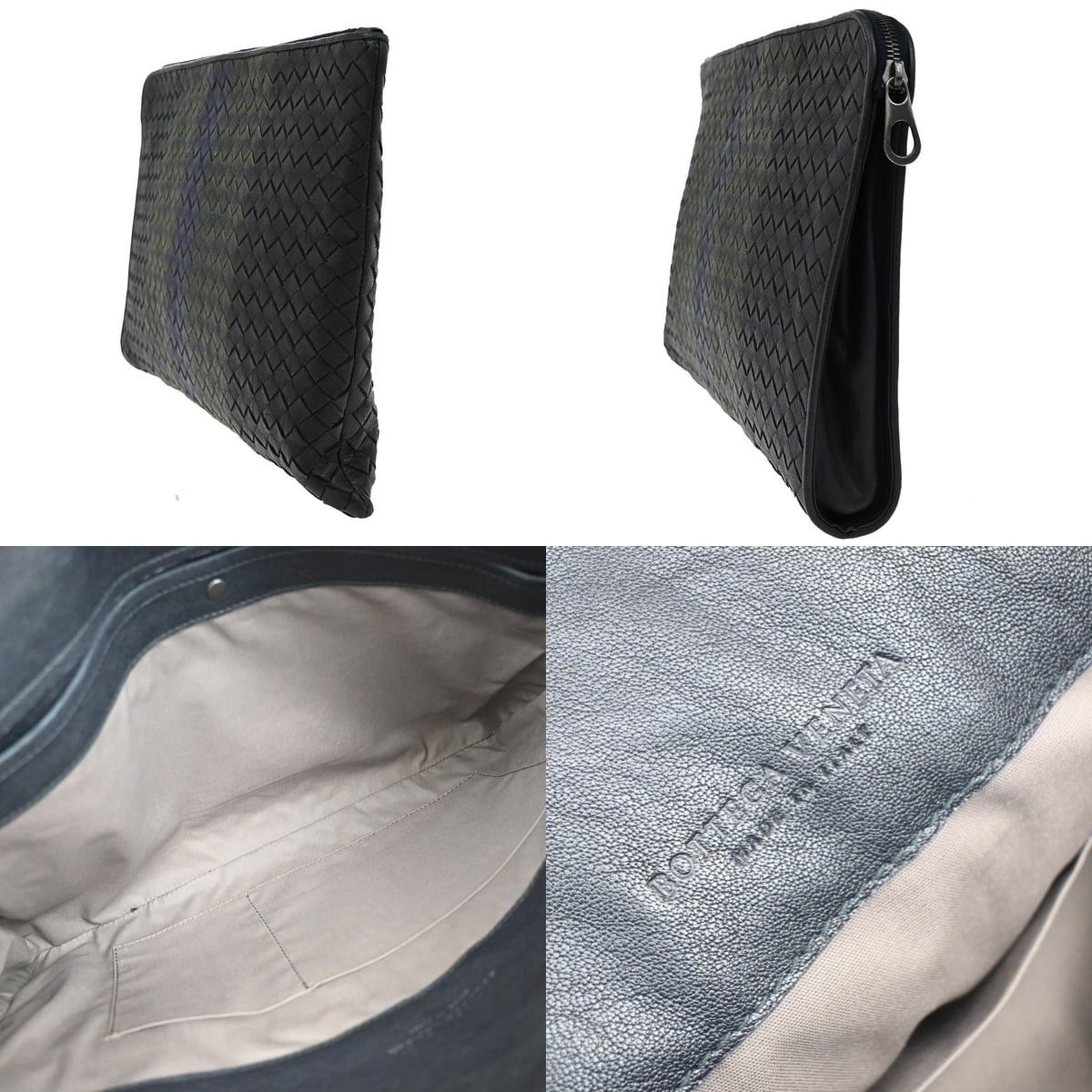 Bottega Veneta Bottega Veneta Intrecciato Nappa Portfolio Pouch Black Size ONE SIZE - 3 Thumbnail