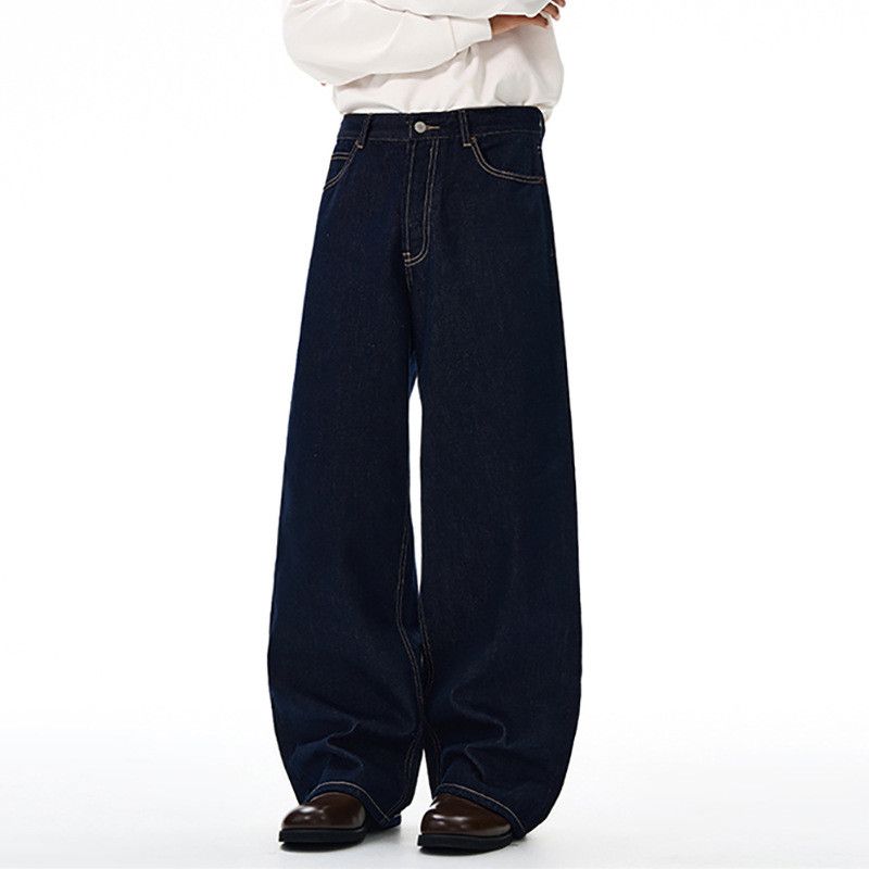 Jean Vintage men's cleanfit loose simple button jeans Size US 32 / EU 48 - 3 Thumbnail