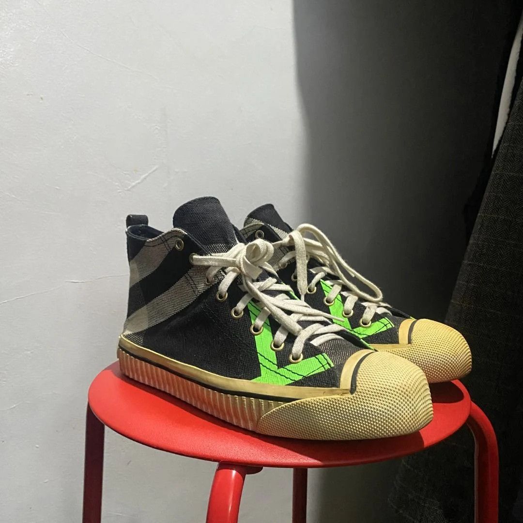 Burberry Burberry Bourne Cotton High-Top 8 Size US 8 / EU 41 - 1 Thumbnail