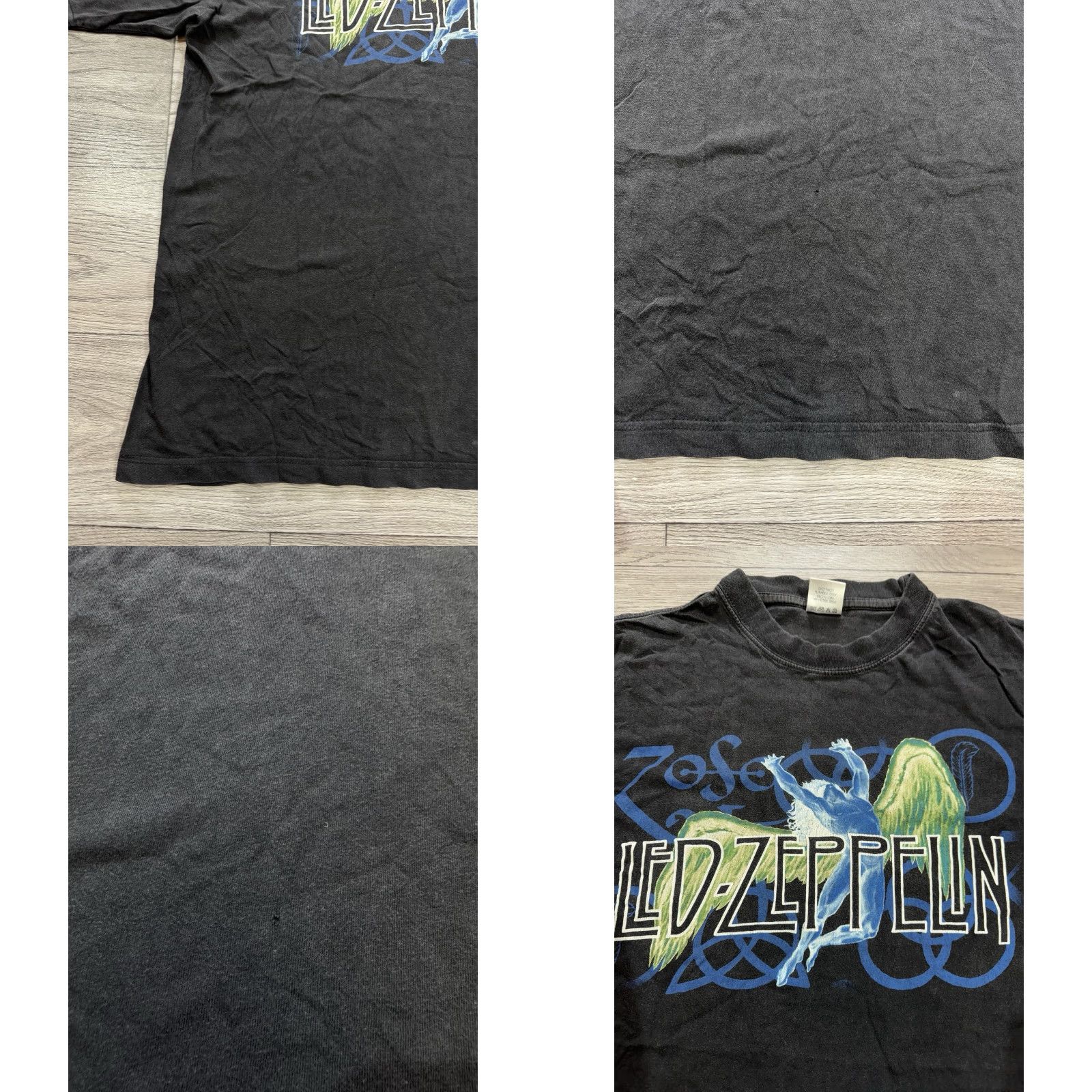 Doublet VINTAGE Led Zeppelin Double Sided Promo Band T-shirt XL Men 90s Black Short Sleeve Shirt Mens XL Size US XL / EU 56 / 4 - 8 Thumbnail