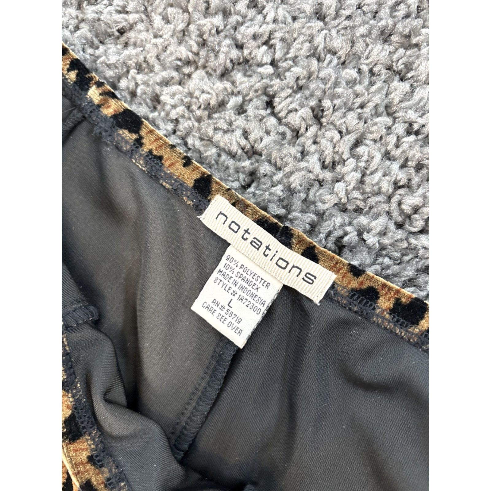 Vintage VINTAGE Notations Skirt Womens Large Midi Velvet Cheetah Animal Print Brown Polyester Spandex Mid Length Straight Pencil Mens? Size 36" / US 14 / IT 50 - 5 Thumbnail