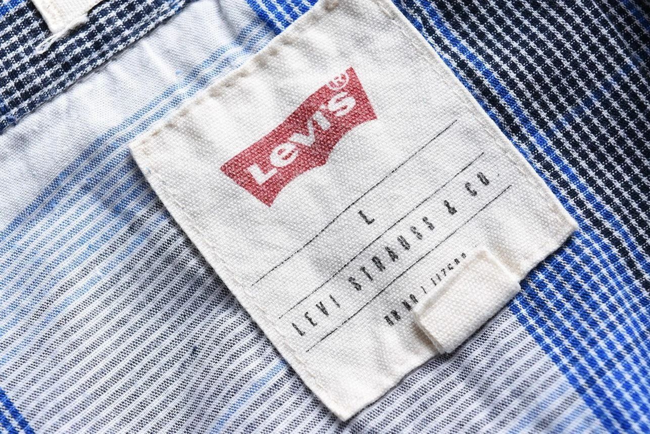 Levi's Levi's Plaid Pearl Snap Western Long Sleeve Shirt Blue White Size US M / EU 48-50 / 2 - 4 Thumbnail