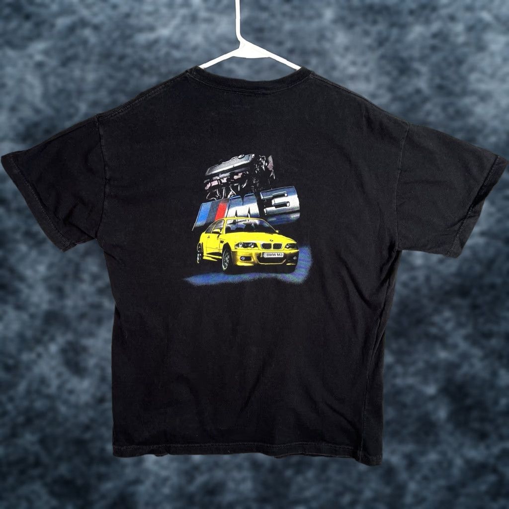BMW VINTAGE BMW T Shirt Men's Large Black 2000s Racing Car Sportswear Size US L / EU 52-54 / 3 - 1 Thumbnail