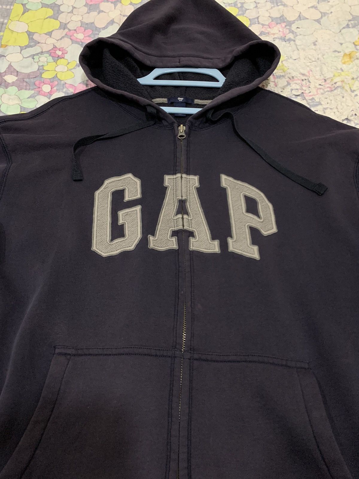 Gap × Vintage Dark Blue GAP Zip Up Hoodie Size US XXL / EU 58 / 5 - 5 Thumbnail