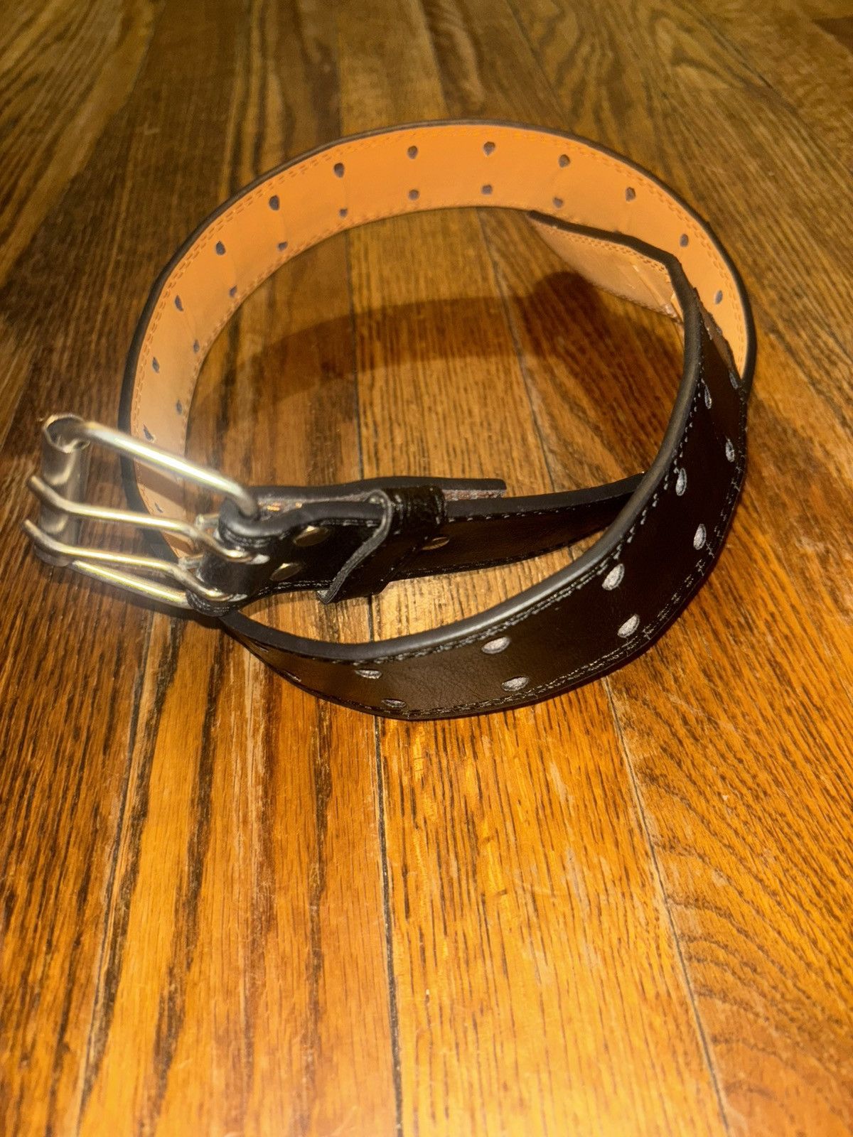 Other Double hole leather belt Size 32 - 1 Thumbnail