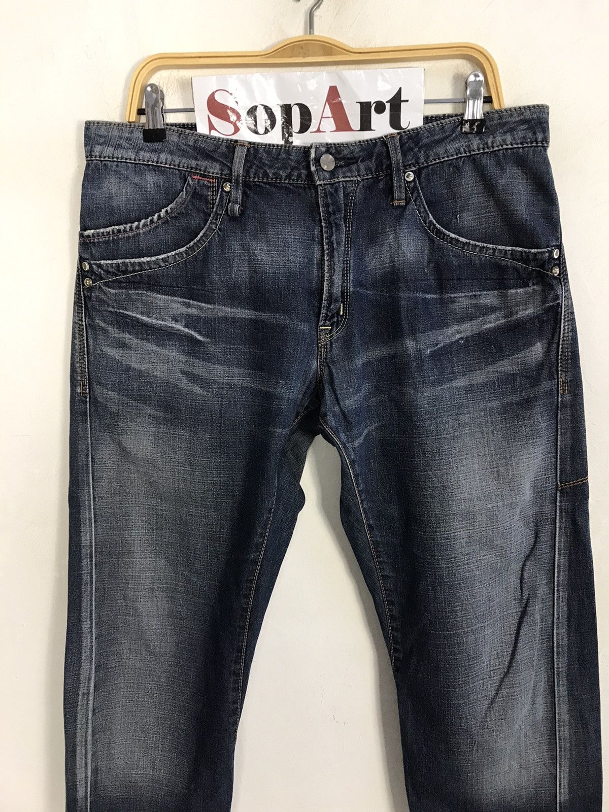 Edwin × Japanese Brand × Vintage Vintage Edwin Function Distressed Zipper Denim Short Size US 35 - 3 Thumbnail