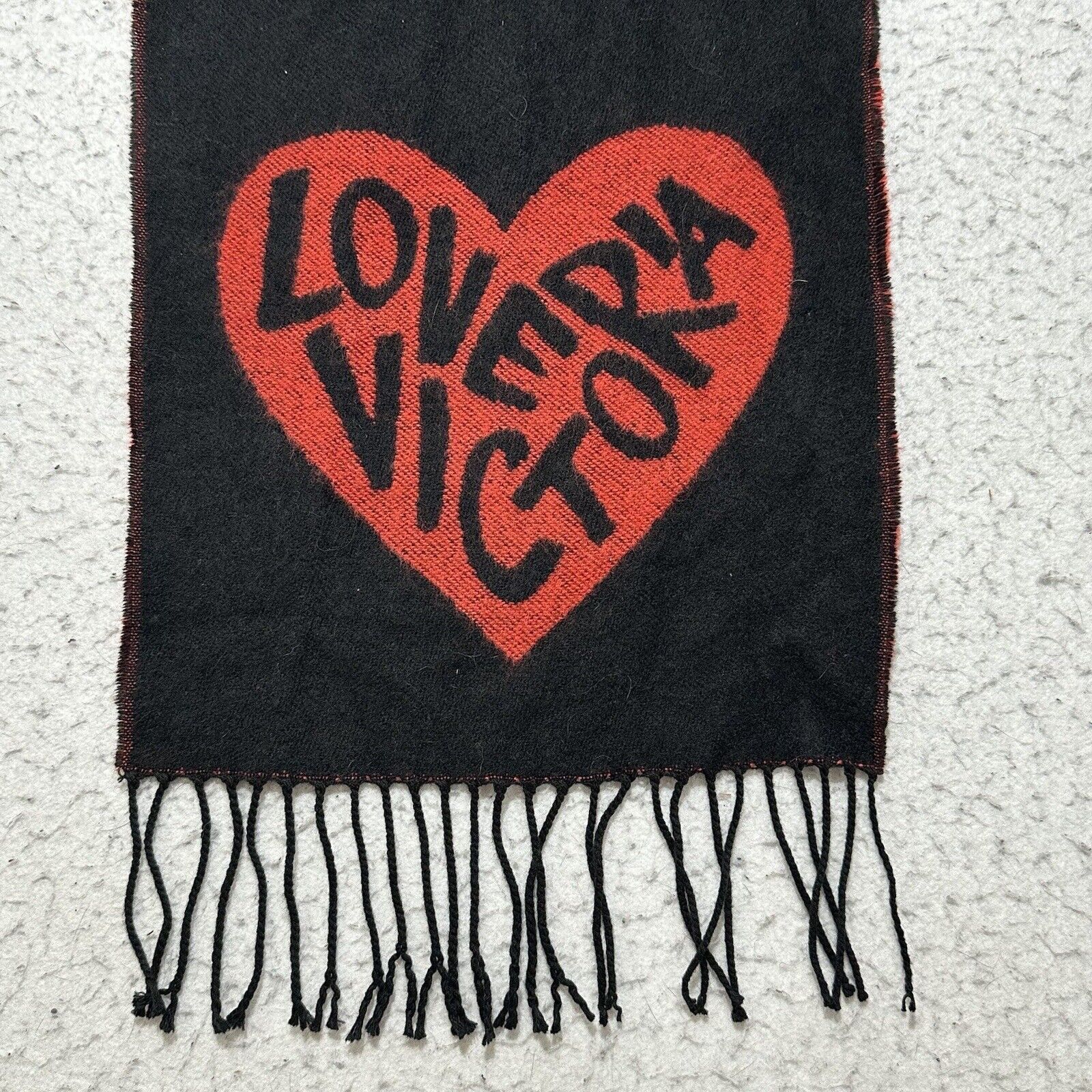 Victoria's Secret Victoria's Secret Angel Collection Heart Scarf Pink Black 80 Size ONE SIZE - 8 Thumbnail
