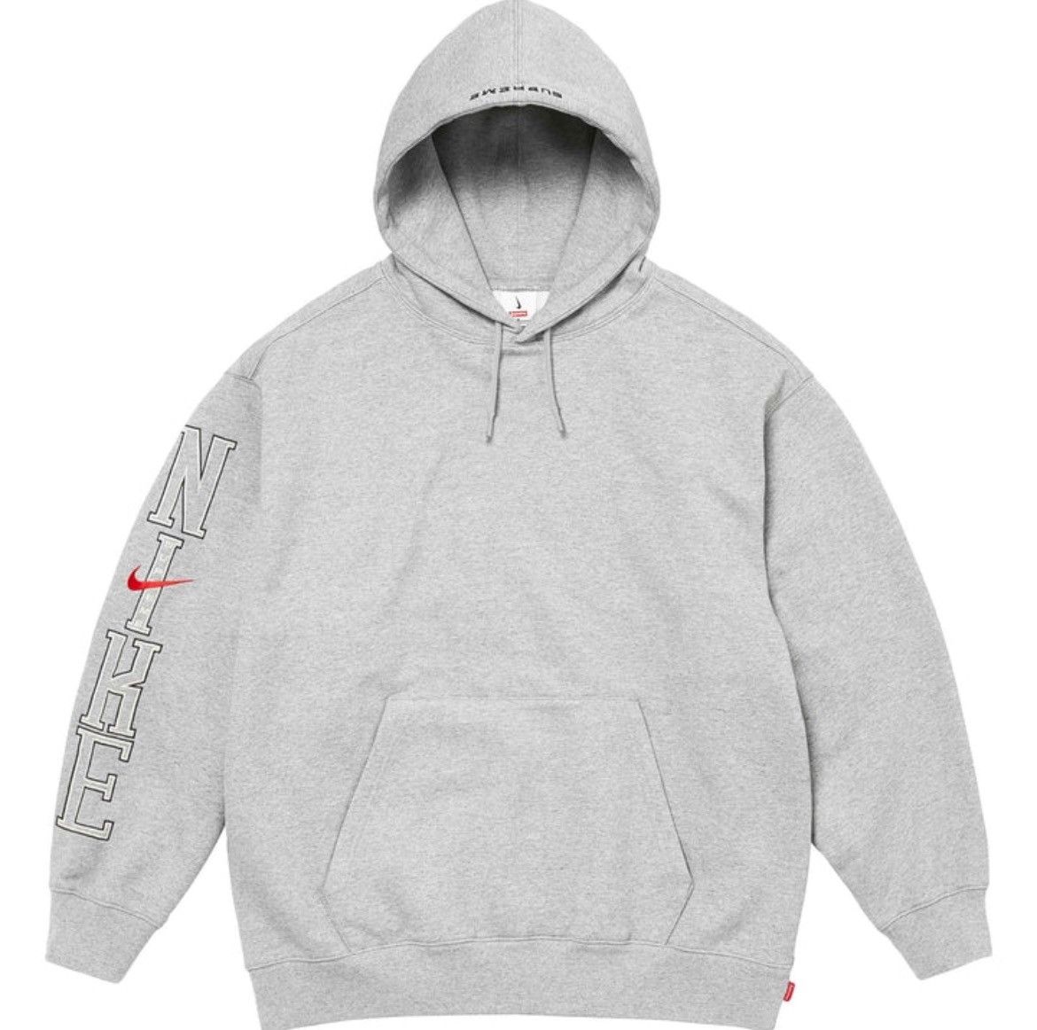 Supreme Supreme x Nike Hooded Sweatshirt Grey Size Medium | Grailed