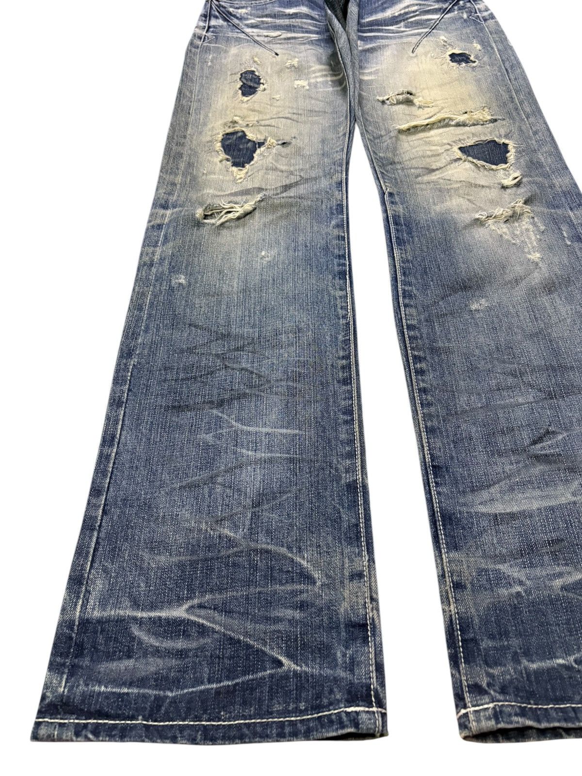 semanticdesign Vintage Semantic Design Patchwork Mud Wash Baggy Jeans Size US 32 / EU 48 - 6 Thumbnail