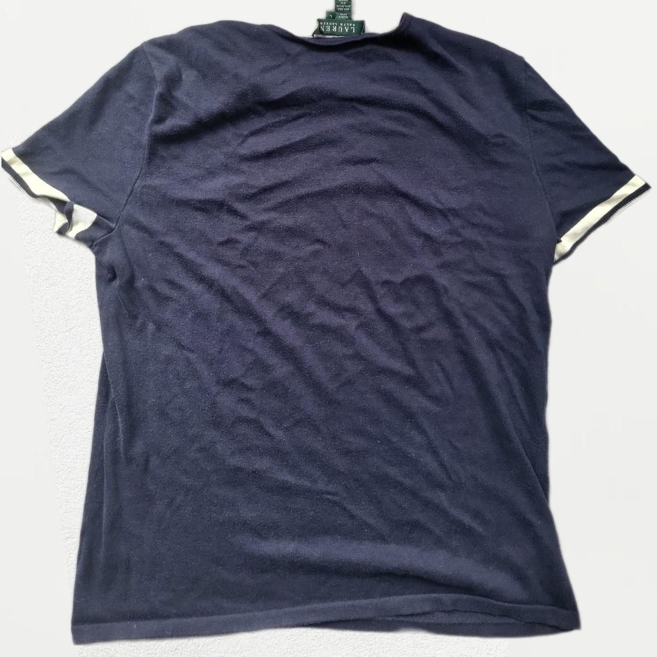 Ralph Lauren Ralph Lauren Women's Navy and Blue T-shirt - Size L Size L / US 10 / IT 46 - 1 Thumbnail