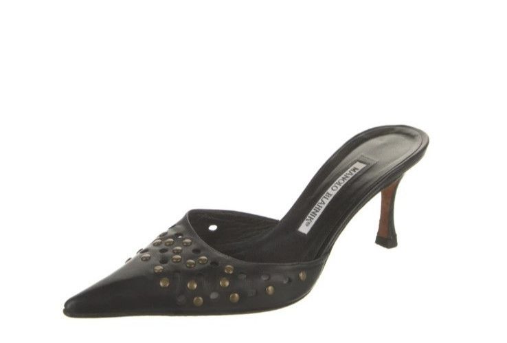 Manolo Blahnik Manolo Blahnik Leather Lasercut Accents Mules Women's Size US 10 / IT 40 - 2 Thumbnail