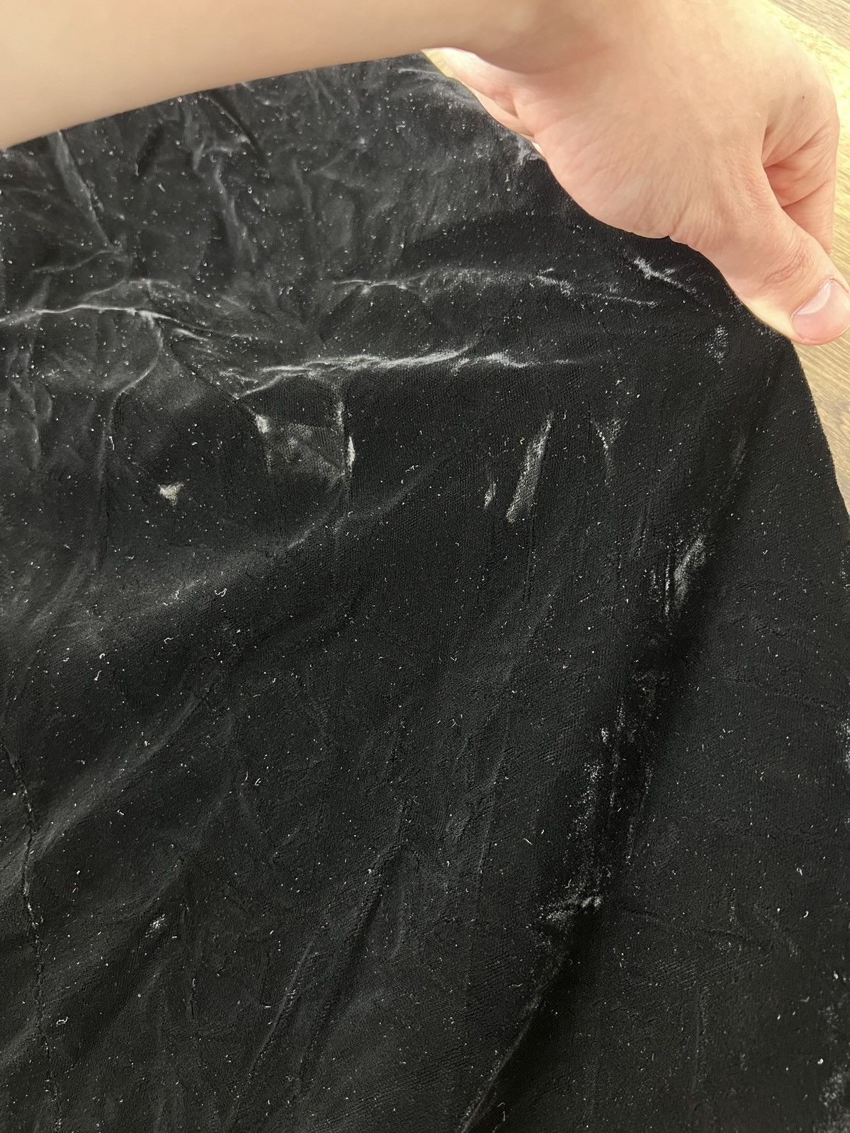 Designer Grieder Vintage Black Velvet Dress Long Sleeve Beaded Waist Size XS / US 0-2 / IT 36-38 - 11 Thumbnail