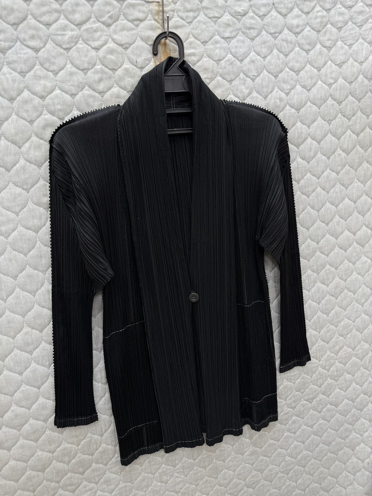 Pleats Please Issey Miyake 🔥🔥🔥ARCHIVE PLEATS PLEASE SHAWL COLAR CARDIGAN Size M / US 6-8 / IT 42-44 - 3 Thumbnail