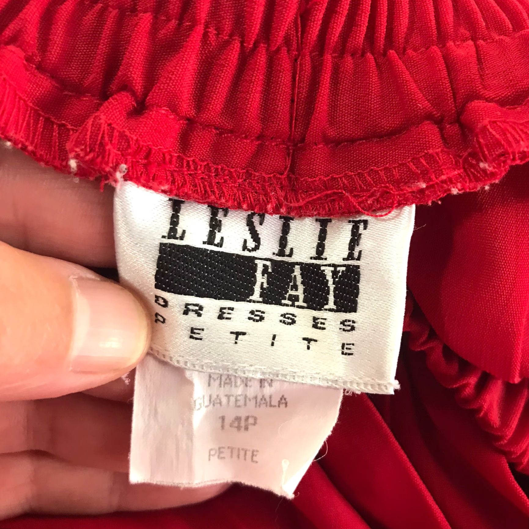 Vintage VINTAGE Leslie Fay Skirt Midi Pleated Knit Red 14 Petite Women’s Elastic Pull-On 26in Waist Size 36" / US 14 / IT 50 - 3 Thumbnail