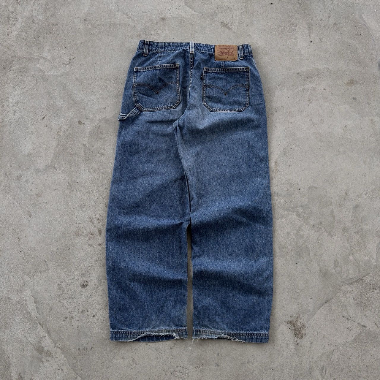 Levi's Vintage 90s Levi's Baggy Carpenter Washed Blue Pants Size US 32 / EU 48 - 1 Thumbnail