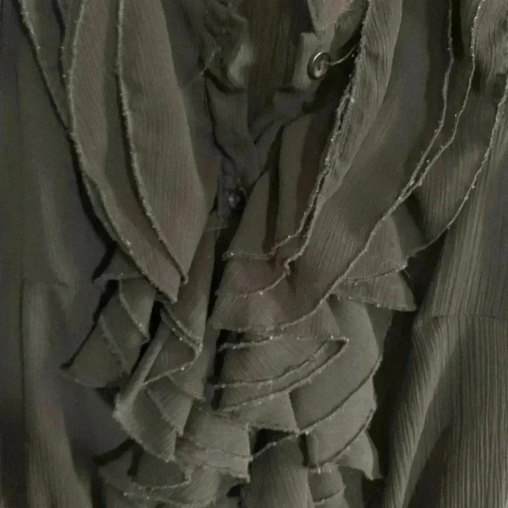 Designer Voice Women's Black Ruffled Blouse - Size M Size M / US 6-8 / IT 42-44 - 3 Thumbnail