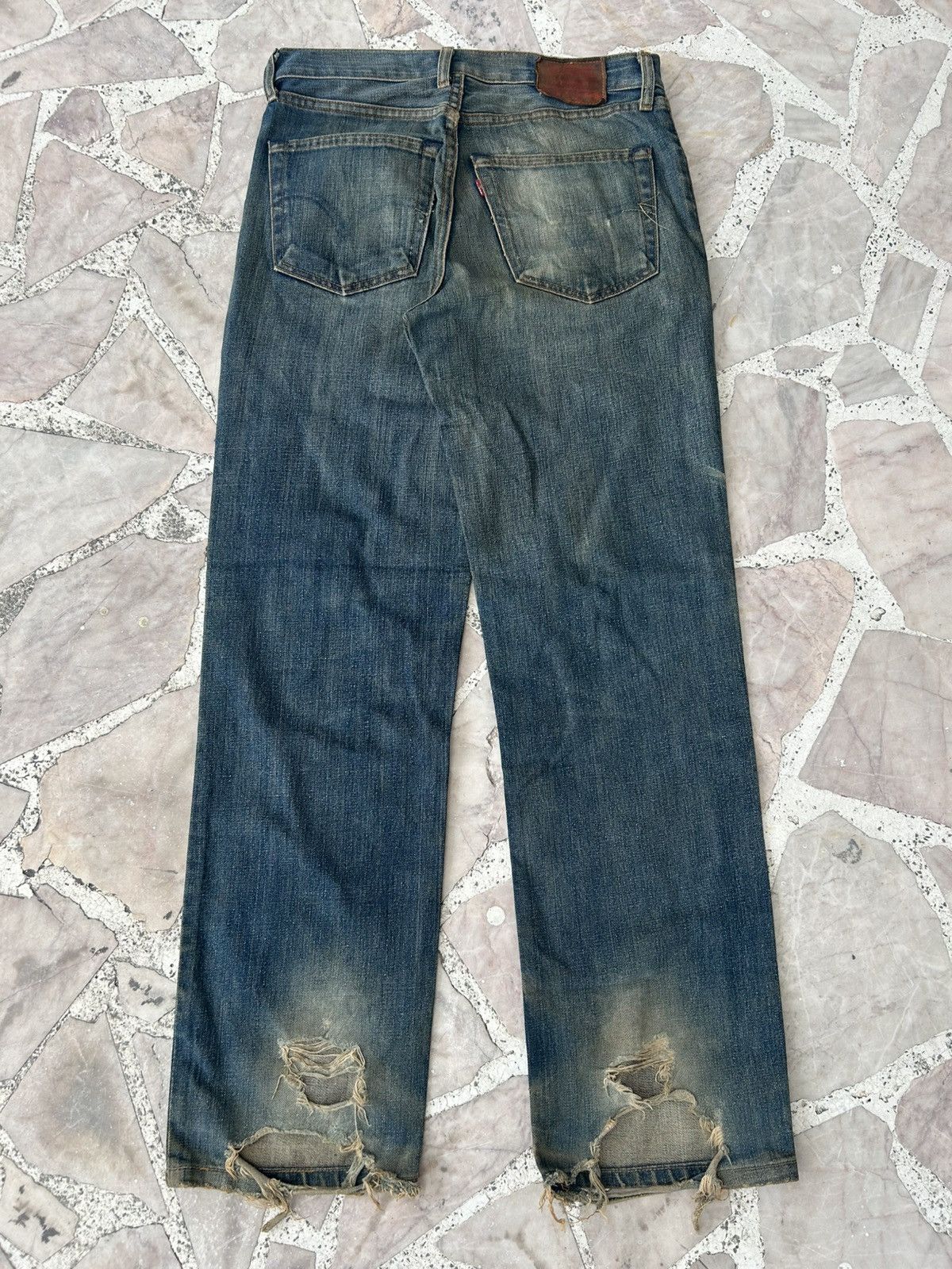 Levi's Levis Vintage 502 Japan Redtab Ripped Denim Size US 30 / EU 46 - 2 Thumbnail