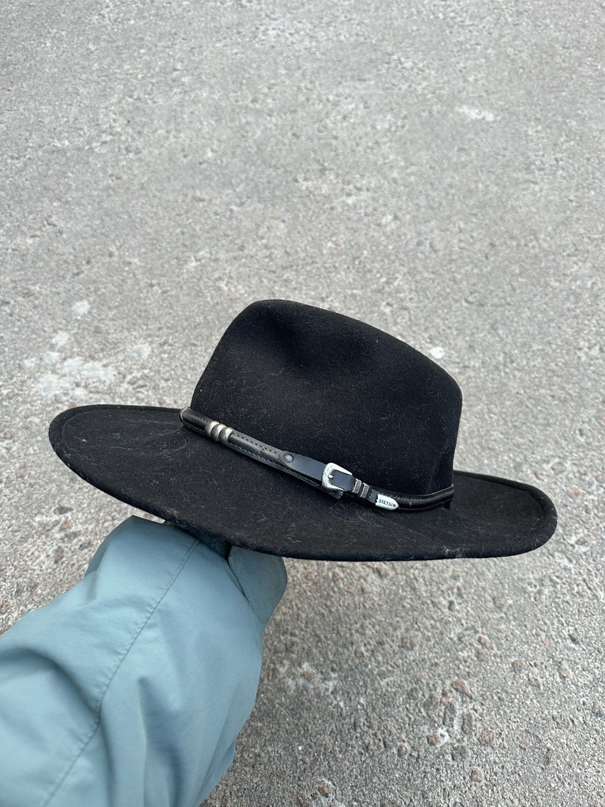 Stetson Stetson Black Buffalo Felt Cowboy Western Hat Size ONE SIZE - 2 Thumbnail