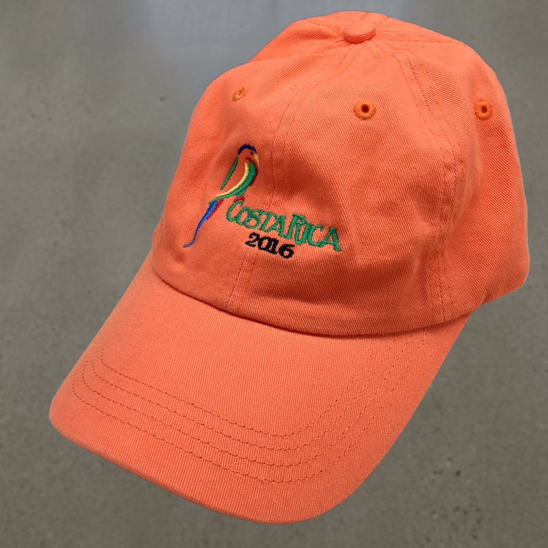 Logo 7 Costa Rica 2016 Baseball Cap Orange Unisex OSFA Adjustable Embroidered Logo Size ONE SIZE - 1 Thumbnail