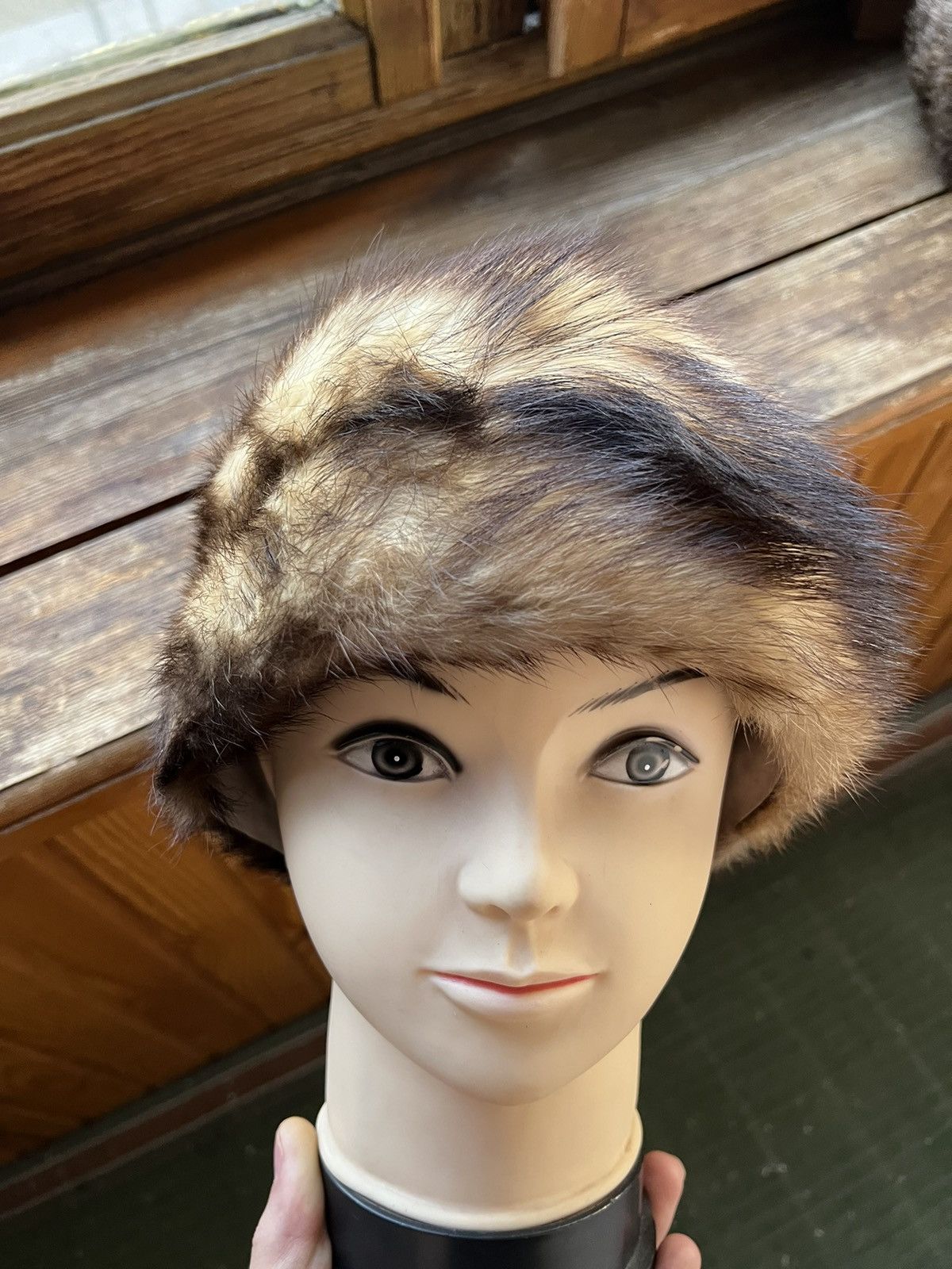 Vintage Leather Ushanka Trapper Hat Furry Mohair Fuzzy Fur Hat Y2K Size ONE SIZE - 15 Thumbnail