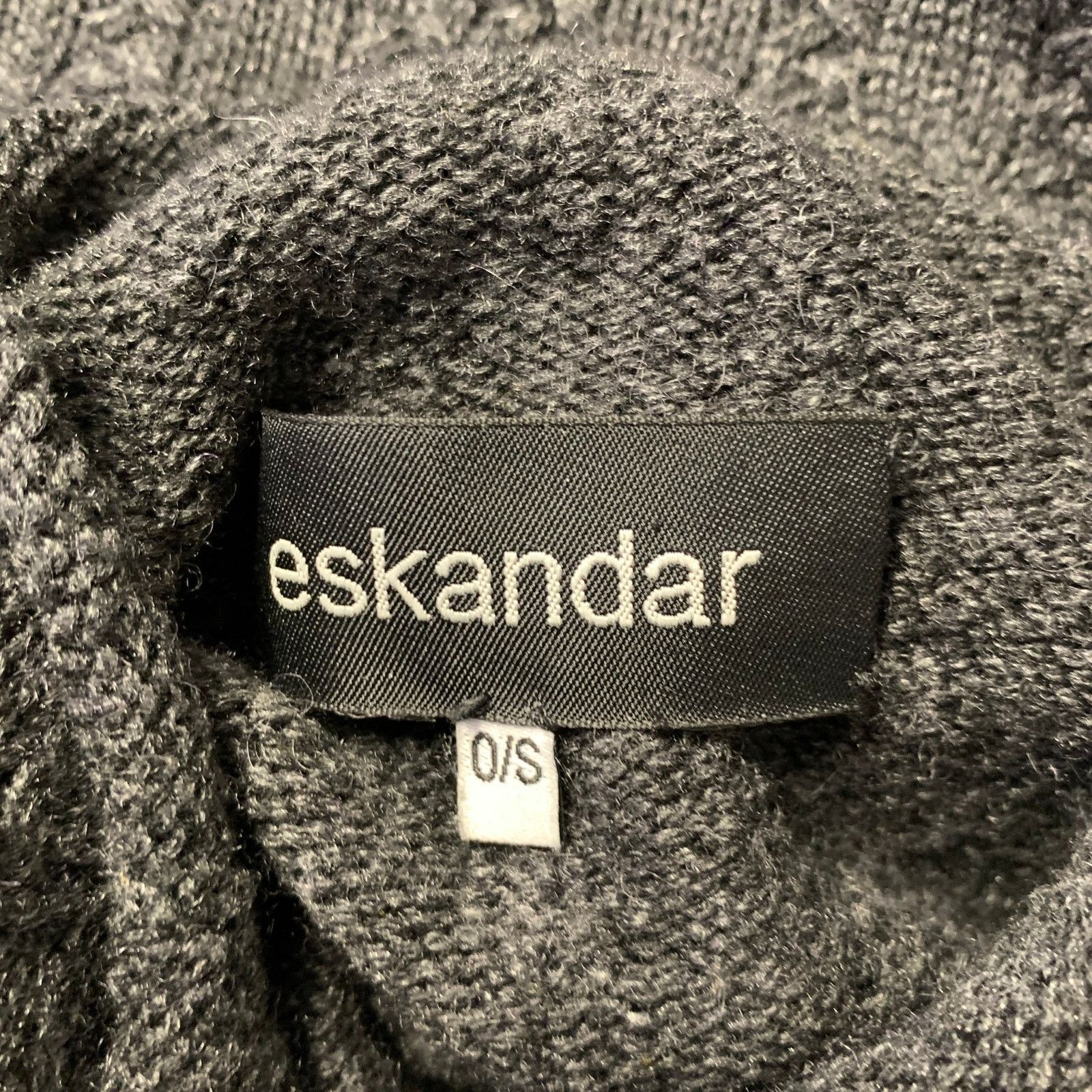 eskandar ESKANDAR M Grey Silk Cashmere Oversized Turtleneck Sweater Size ONE SIZE - 5 Thumbnail