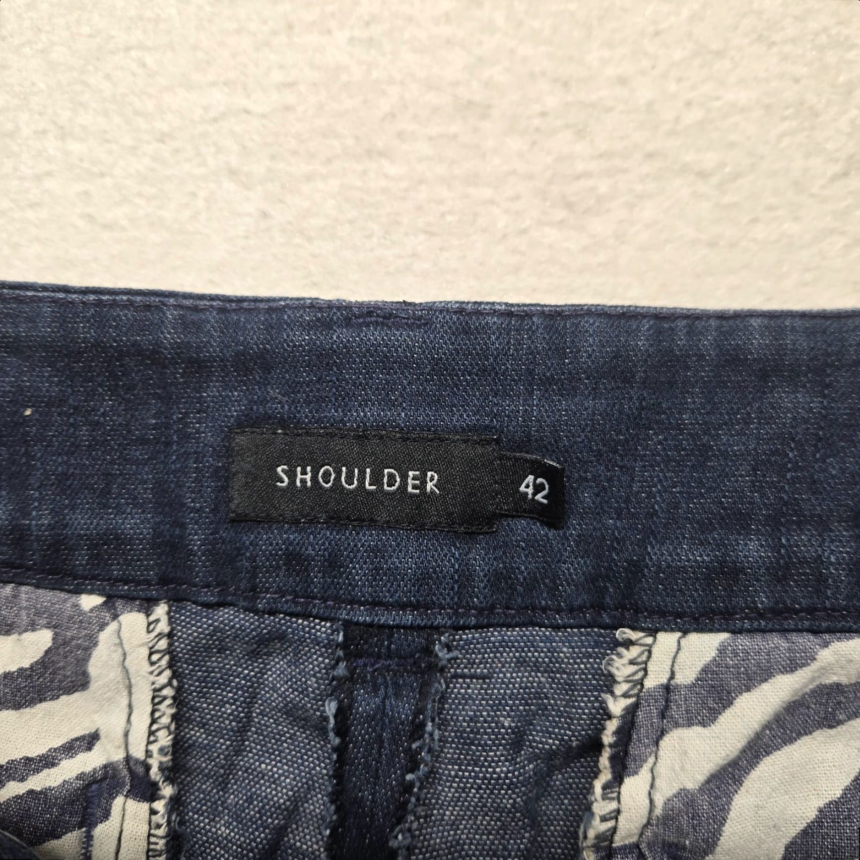 Denime Shoulder Denim Shorts Cuffed Adult Women's Size 42 Dark Wash Blue 90s Classic Size 28" / US 6 / IT 42 - 2 Thumbnail