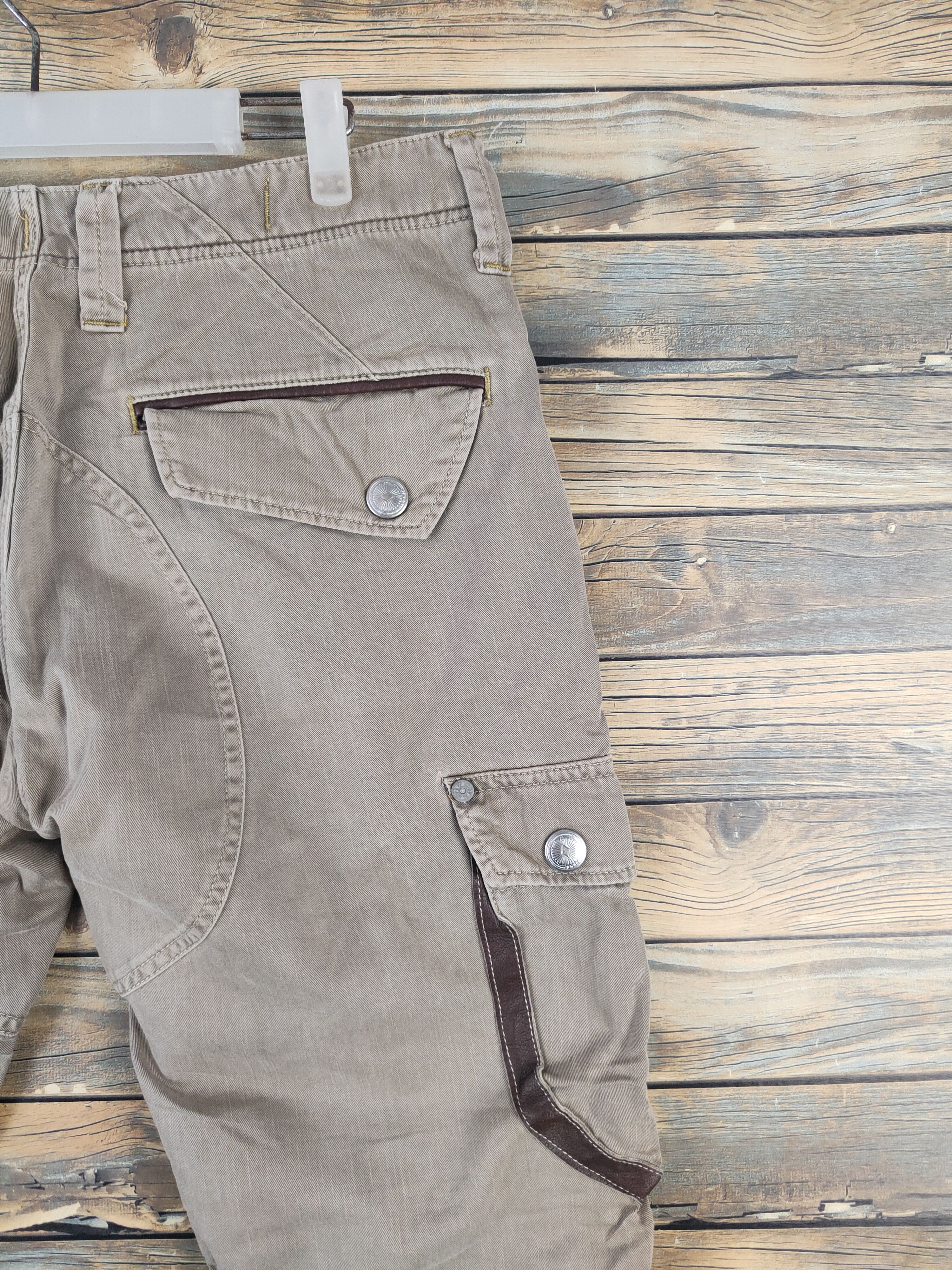 Edwin DLL Edwin Beige Multipocket Tactical Cargo Pants #722 Size US 33 - 10 Thumbnail