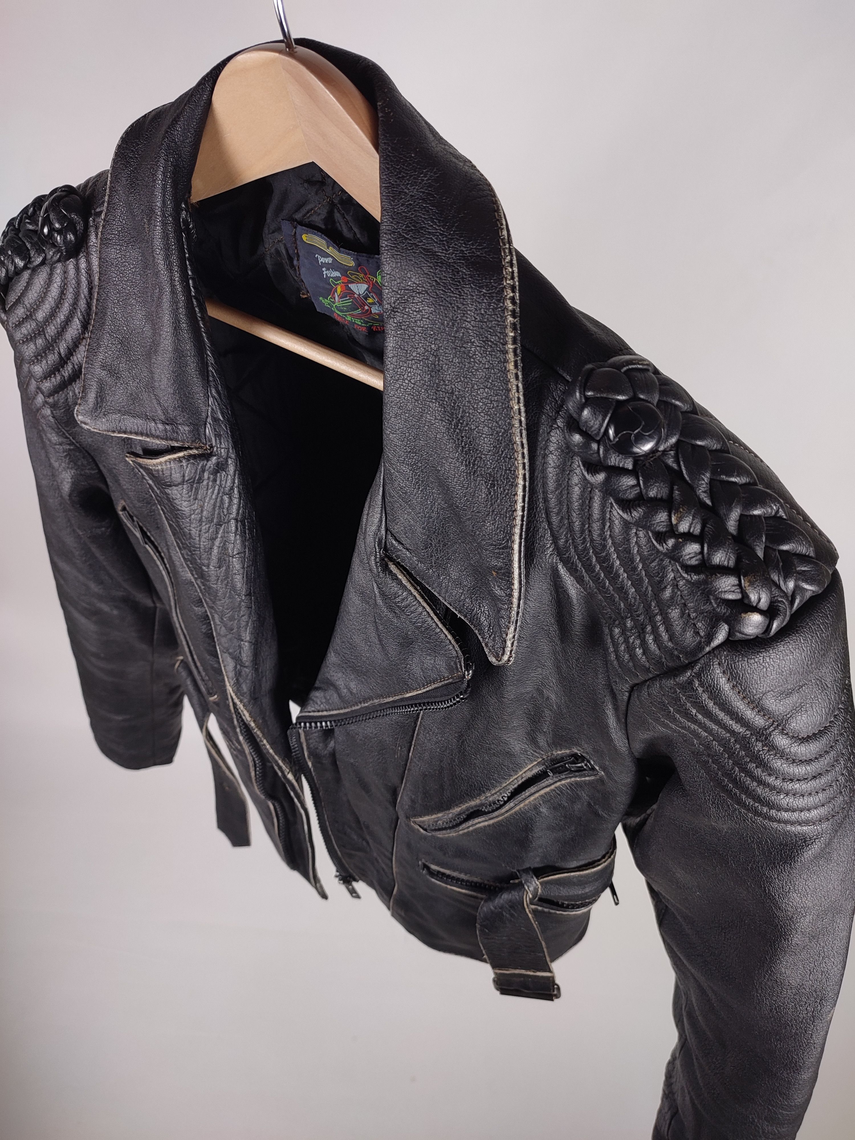 Vintage Vintage Moto Biker Faded Leather Jacket Size US M / EU 48-50 / 2 - 15 Thumbnail