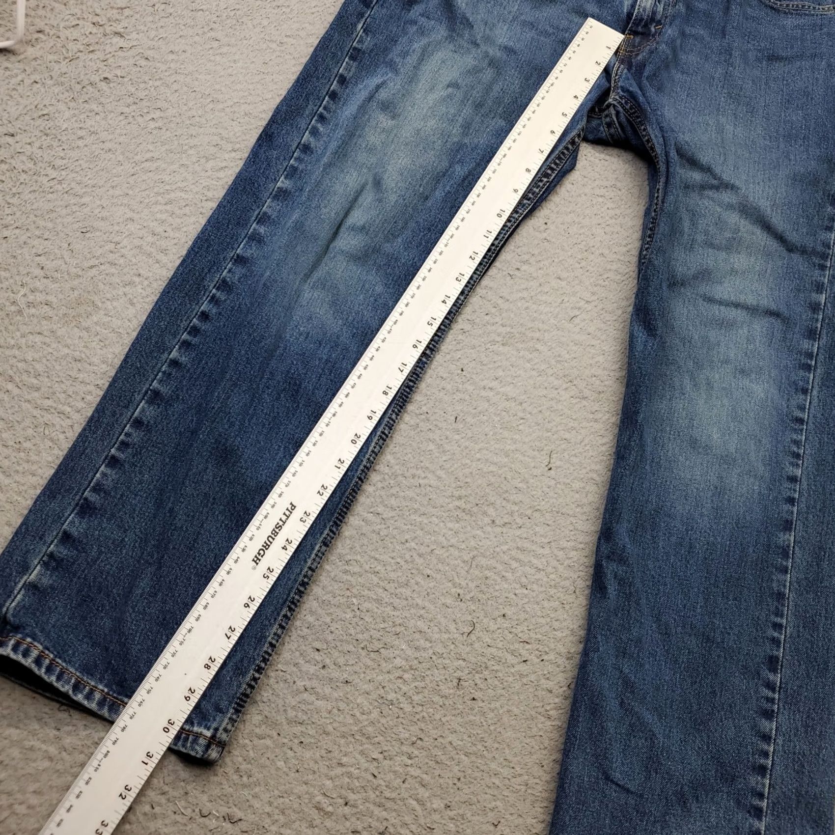 Levi's Levi's 505 Straight Jeans Mens 38x30 Blue Denim Stretch Regular Fit Medium Wash Jeans Mens 38 Blue Denim Stretch Regular Fit Medium Wash Size US 38 / EU 54 - 4 Thumbnail