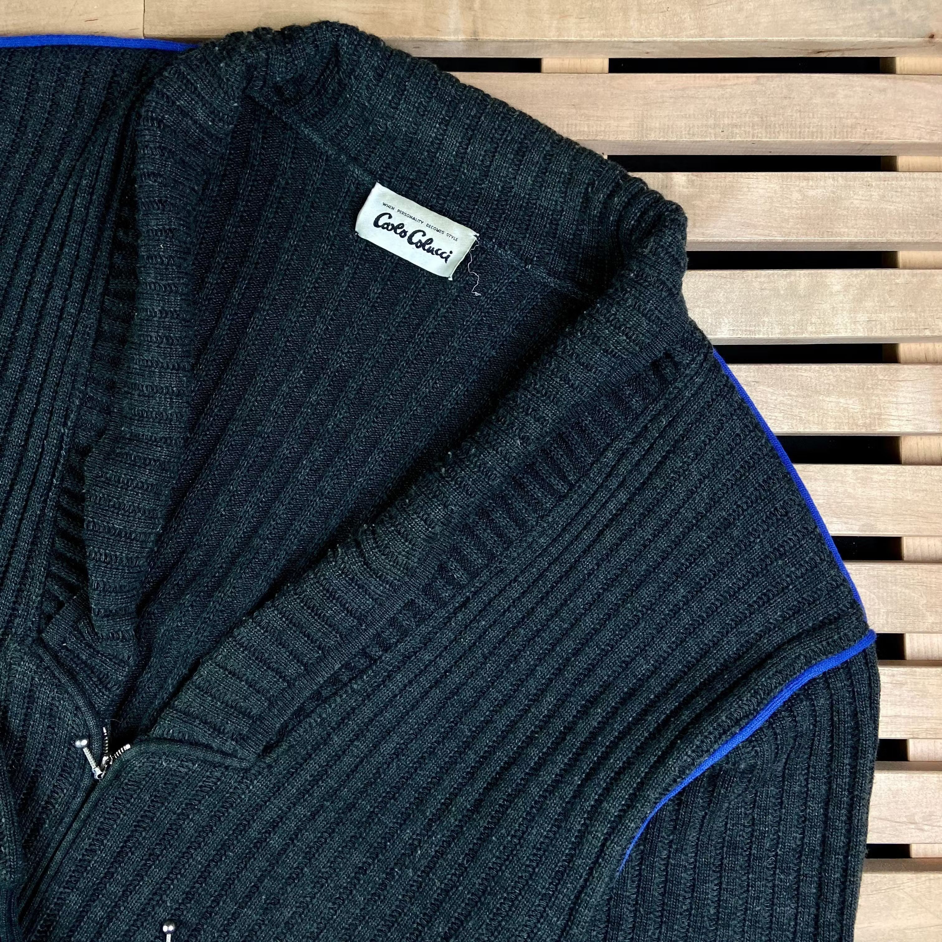Carlo Colucci × Vintage Mens Sweater Cardigan Carlo Colucci Vintage Size 52 L/XL Size US L / EU 52-54 / 3 - 2 Thumbnail