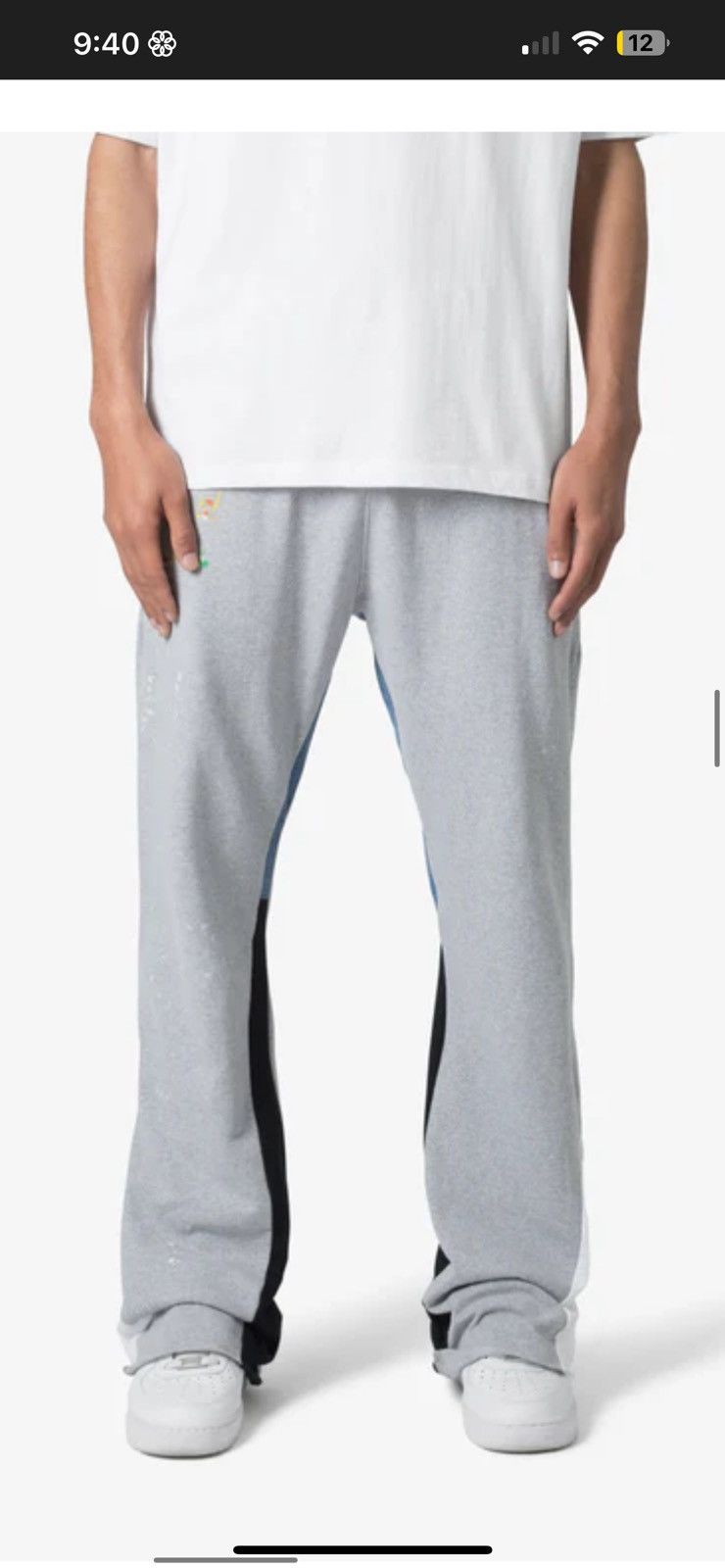 MNML CONTRAST BOOTCUT SWEATPANT-grey Size US 29 - 4 Thumbnail
