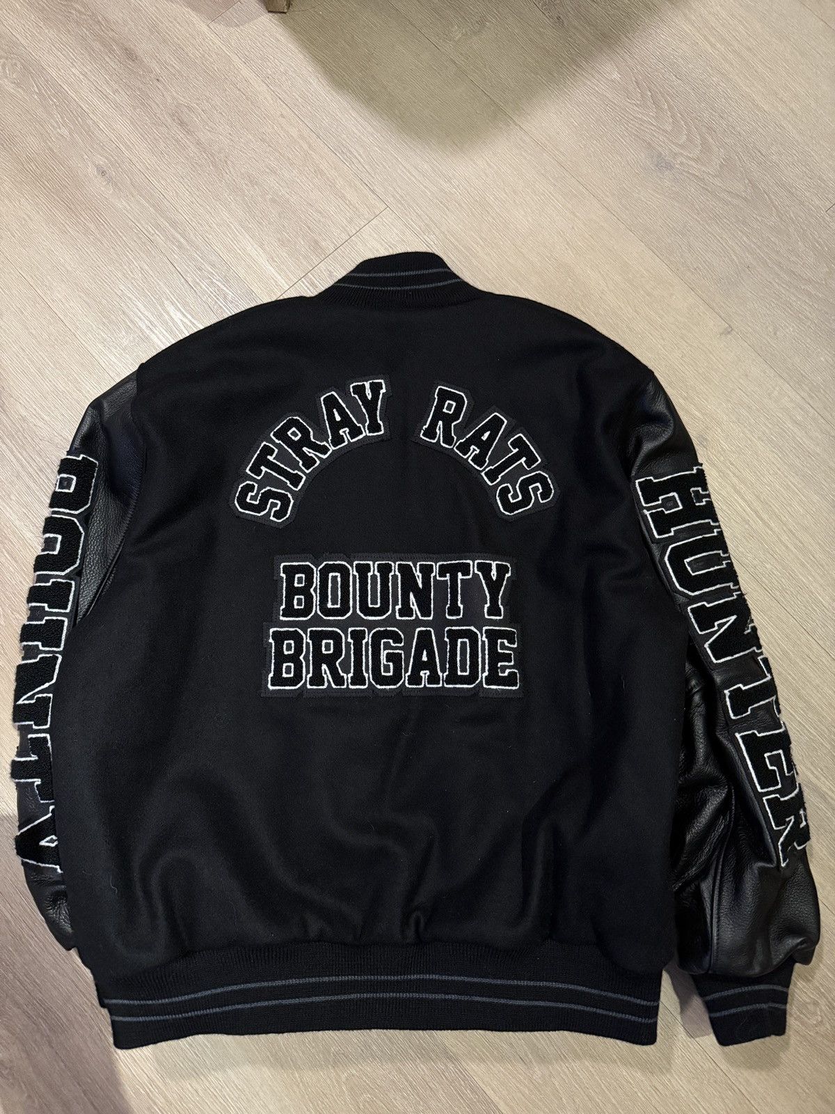 Stray Rats Stray Rats Bounty Hunter Leather Varsity Jacket Size US L / EU 52-54 / 3 - 4 Thumbnail