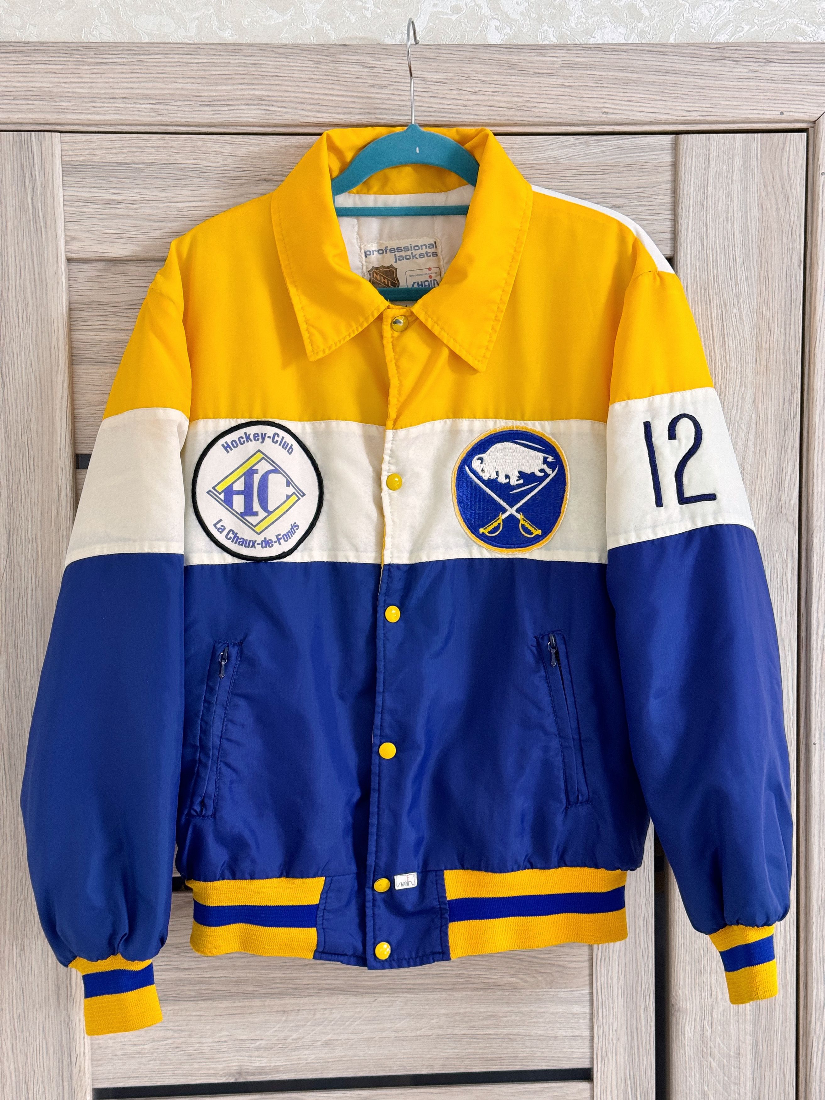 NHL × Vintage 80s Buffalo Sabres Members Jacket #12 NHL by Shain Size US L / EU 52-54 / 3 - 5 Thumbnail