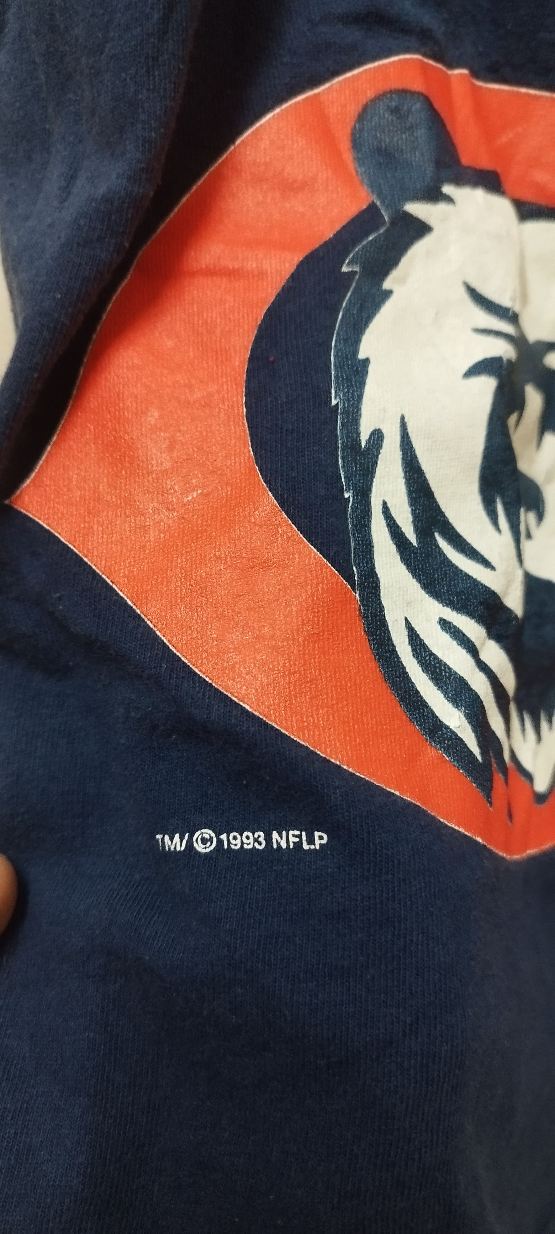 NFL × Vintage Vtg 90's NFL Chicago Bear Overprint T-shirt Size US XL / EU 56 / 4 - 6 Thumbnail