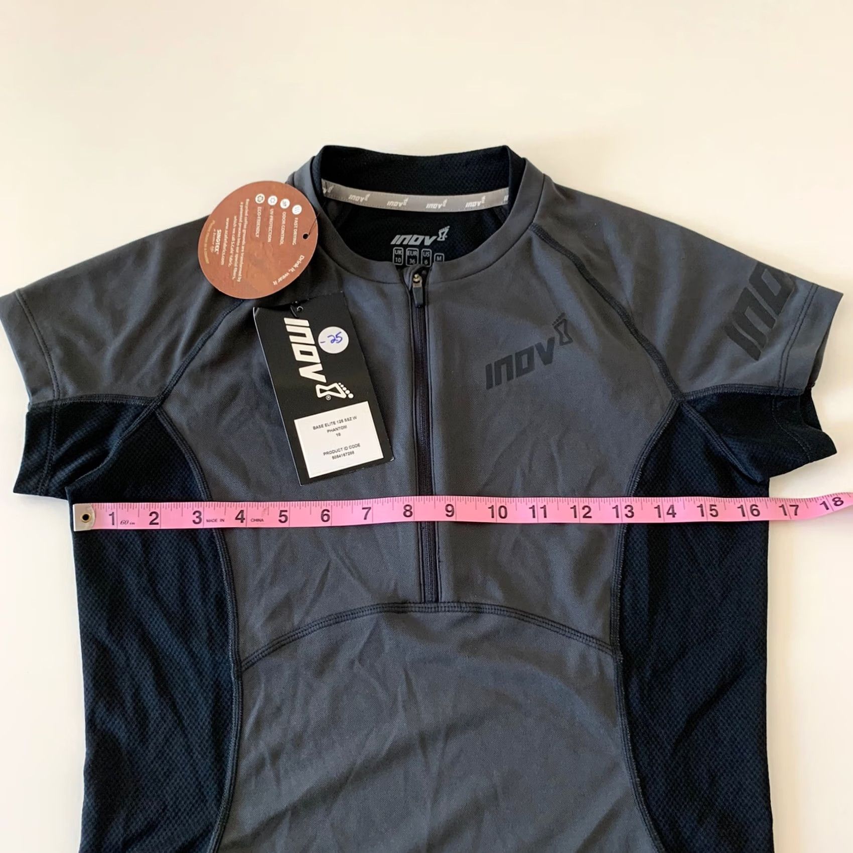 Vintage Inov8 Base Elite Phantom Short Sleeve Athletic Running Shirt Women M Gray Size M / US 6-8 / IT 42-44 - 6 Thumbnail
