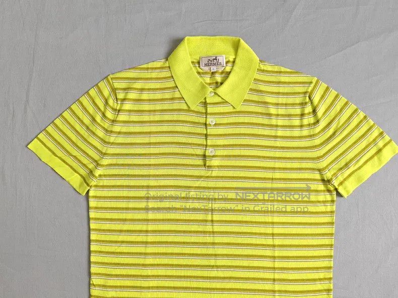 Hermes Hermes Short Sleeve Knit Polo Shirt, 100% Sea Island Cotto Size US M / EU 48-50 / 2 - 3 Thumbnail