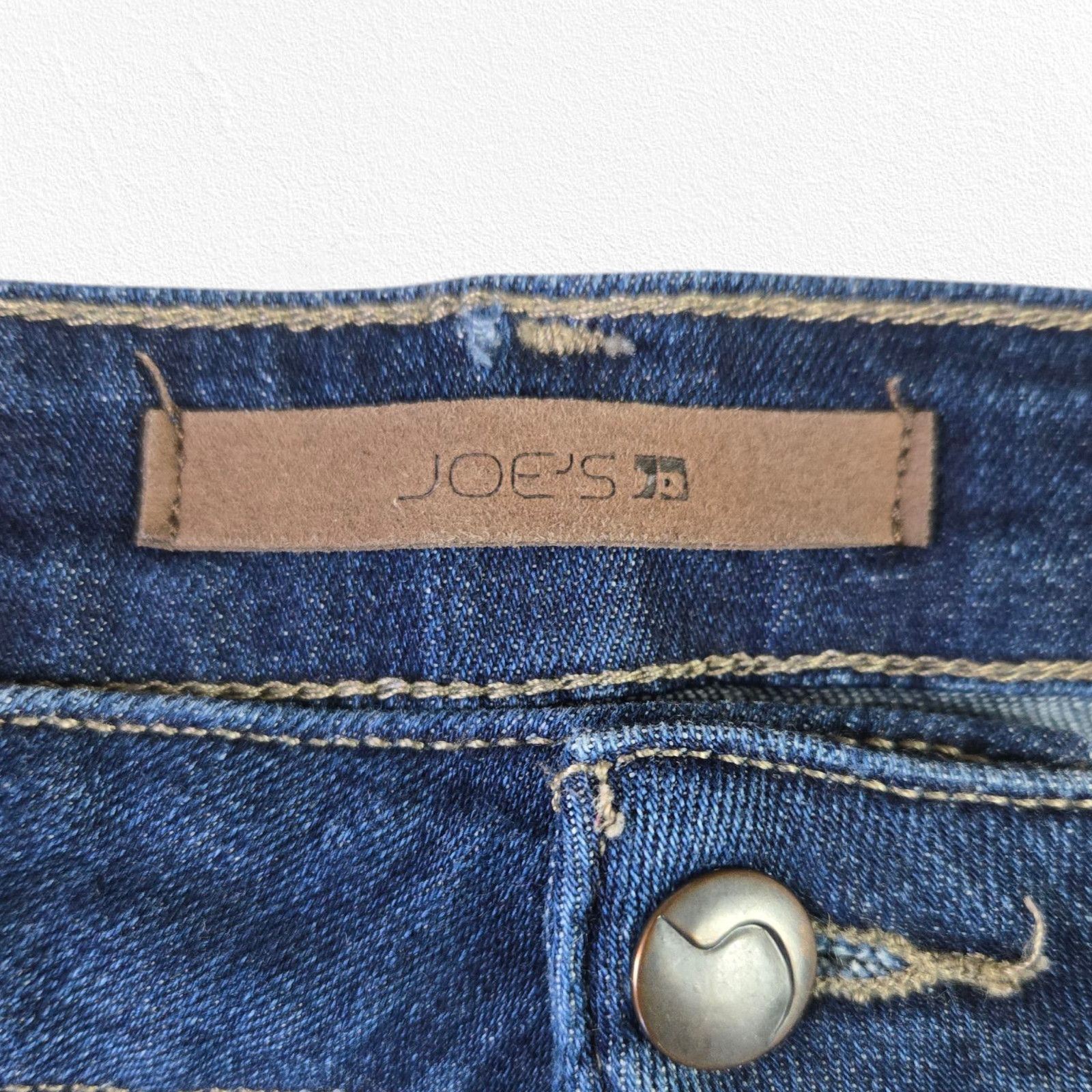 Other Dark Wash Raw Hem Crop Straight Ankle Jeans Size 29 Size 29" - 5 Thumbnail