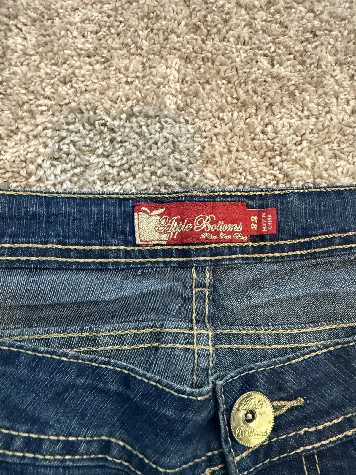 Designer vintage Y2K Apple Bottoms Jeans Size 42" / US 20 - 3 Thumbnail