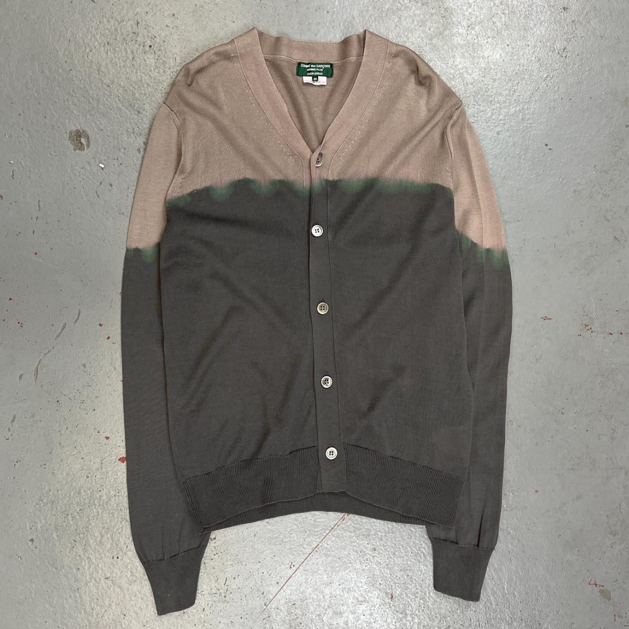image of Comme Des Garcons Homme Plus Comme Des Garcon Homme Plus Ever Green Dip Dye Cardigan in Brown (Size