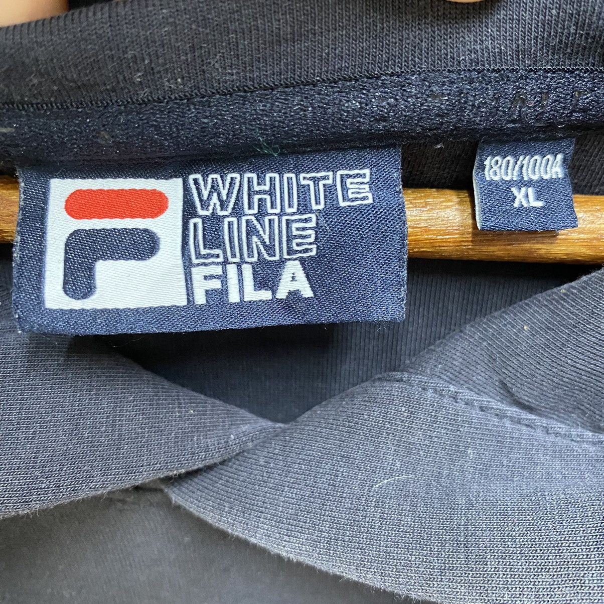 Fila Fila White Line Hoodie Embroidery Logo XL Size Black Size US XL / EU 56 / 4 - 6 Thumbnail