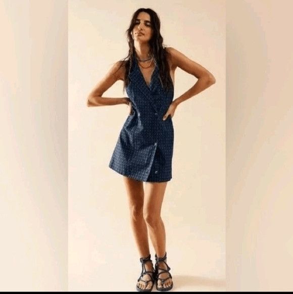 Free People Free People Louie Blazer Mini Dress Multicolor - M Size M / US 6-8 / IT 42-44 - 1 Thumbnail