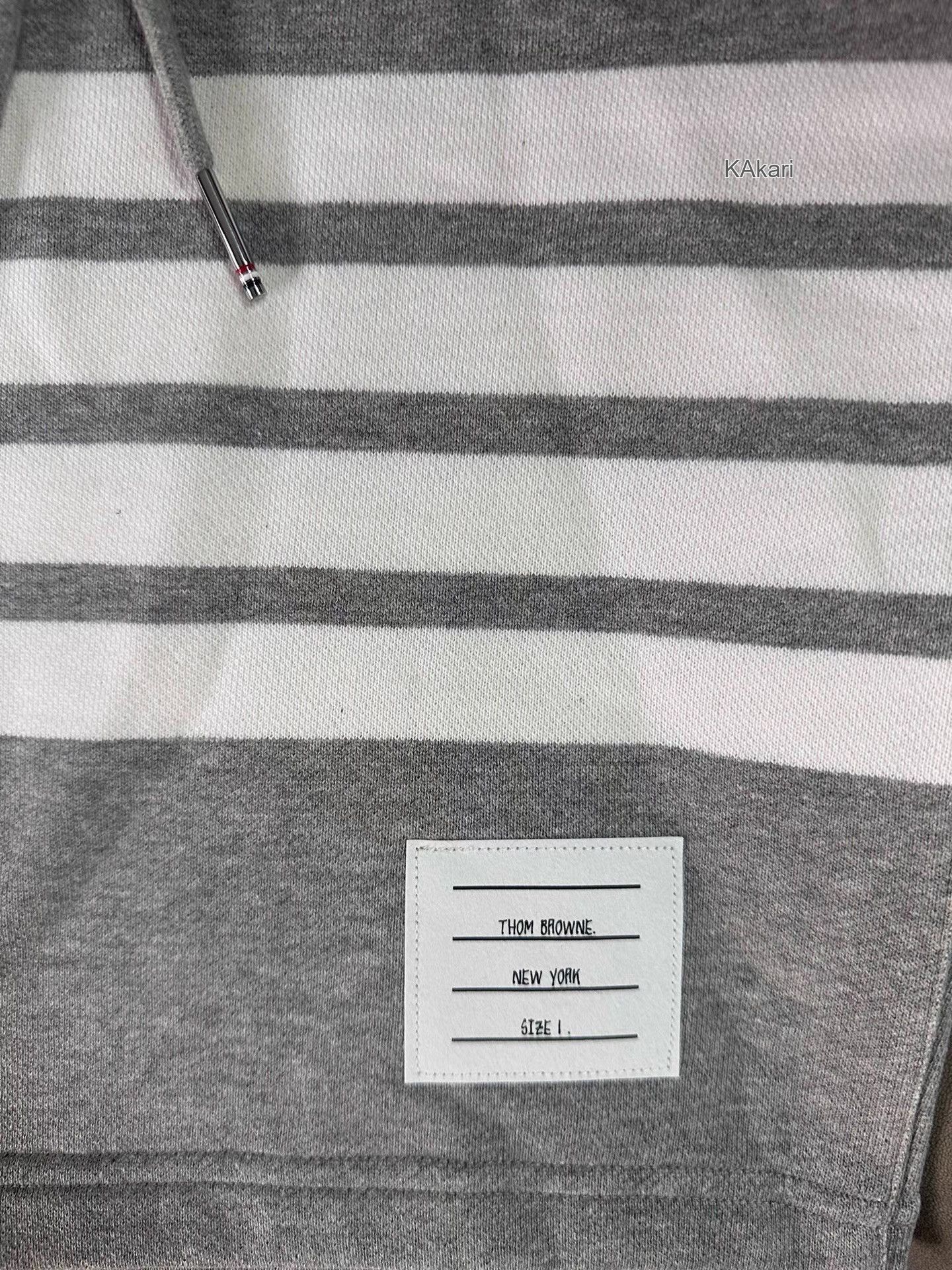 Thom Browne Gray Striped Casual Shorts with Drawstring Size US 34 / EU 50 - 3 Thumbnail