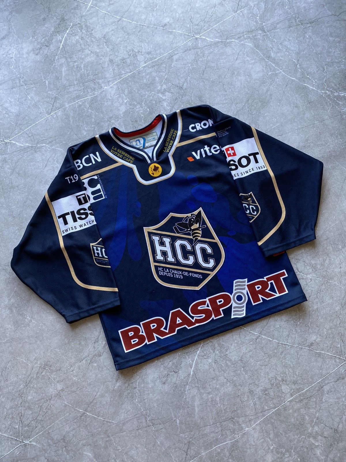 Vintage Vintage HC La Chaux-de-Fonds 2012-2013 Home Hockey Jersey Size US XXS / EU 40 - 1 Thumbnail