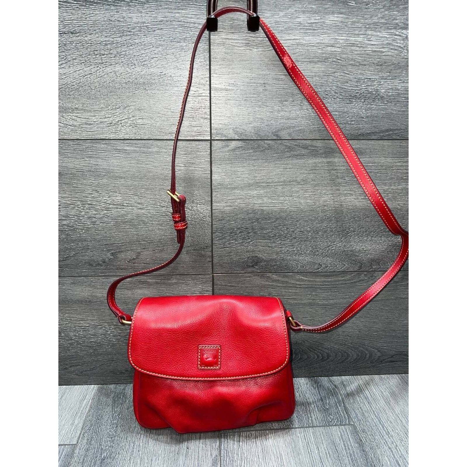 Dooney & Bourke Dooney & Bourke Florentine Leather Flap Crossbo Red A671930 Size ONE SIZE - 6 Thumbnail
