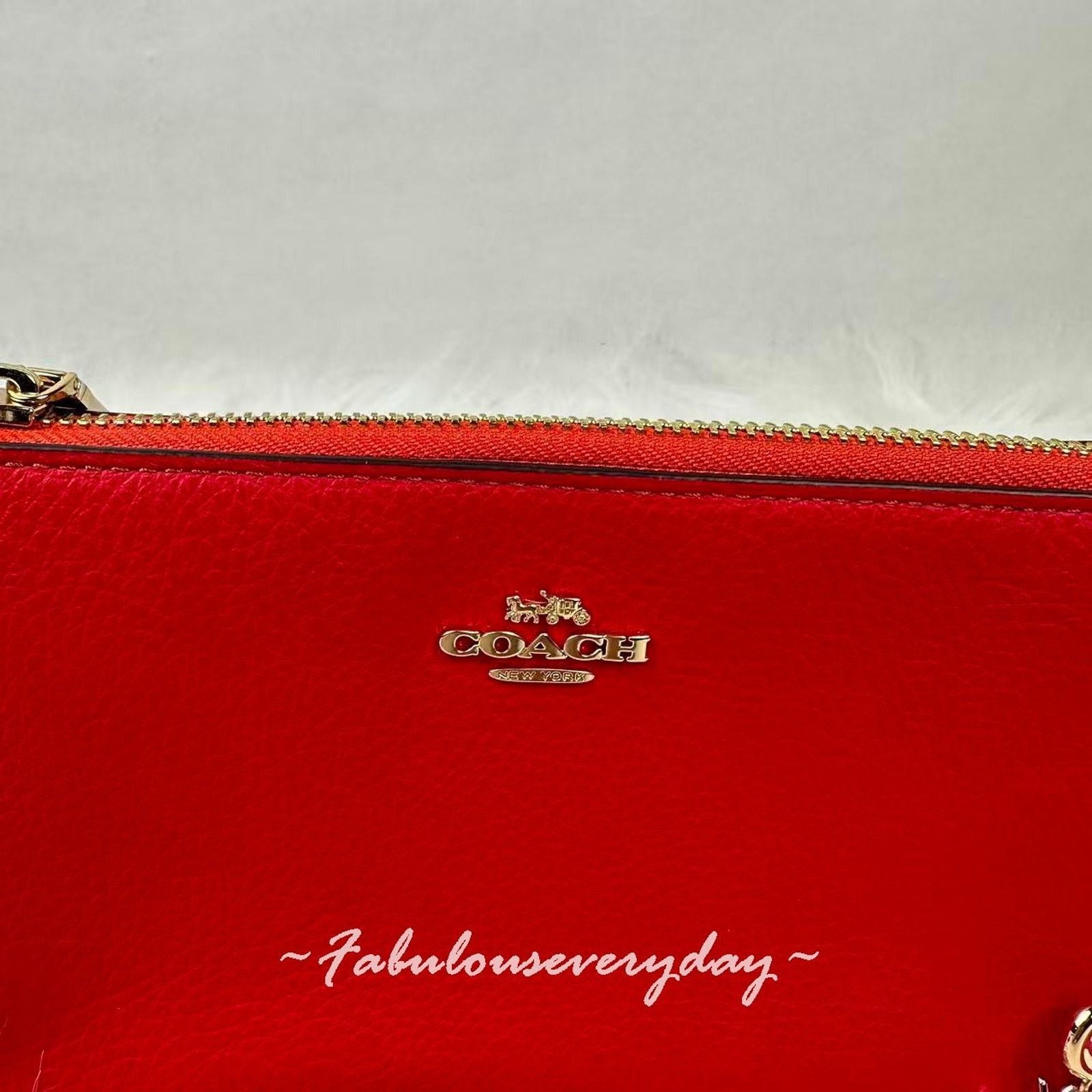 Coach Coach Nolita 19 Shoulder Leather/Gold Red Extended Chain Size ONE SIZE - 2 Thumbnail