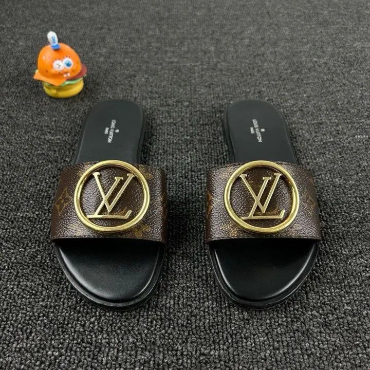 Louis Vuitton Louis Vuitton Lock It Brown Slide Sandals -2508 Size US 6 / IT 36 - 2 Thumbnail