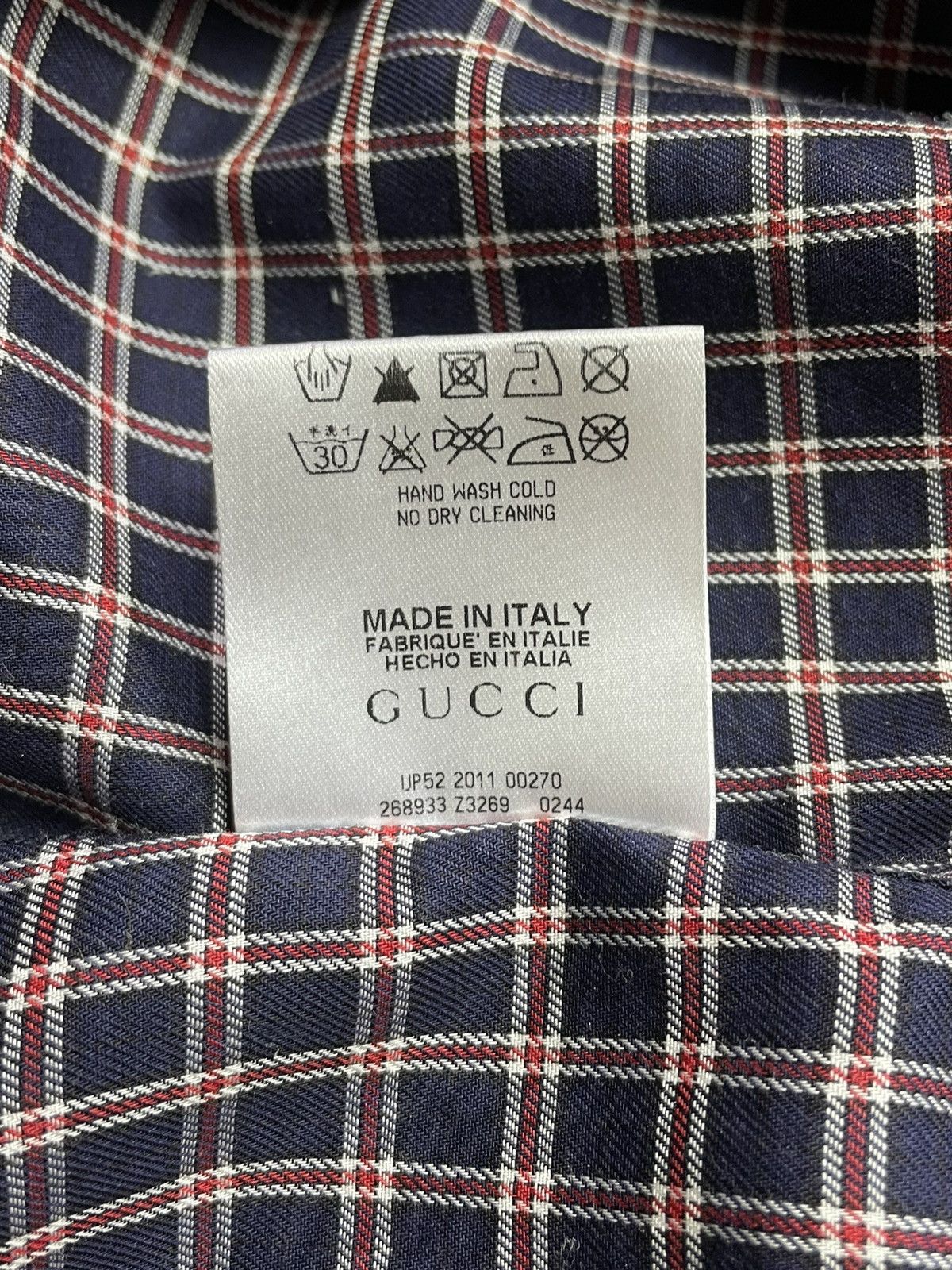 Gucci GUCCI 2011 Plaid Western Slim Fit Shirt Made In Italy Size S Size US S / EU 44-46 / 1 - 8 Thumbnail