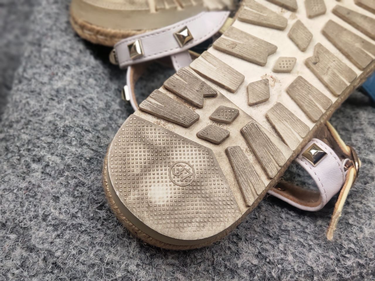 Miss Sixty Miss Sixty Gladiator Sandals Blue Beige Women's Shoes Y2K Size US 7 / IT 37 - 8 Thumbnail