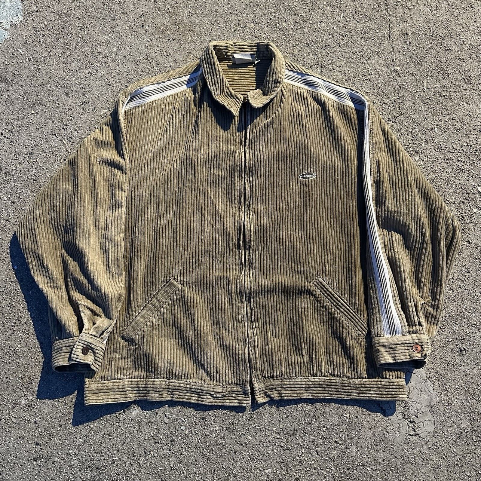 Billabong × Vintage Vintage 90s Billabong Corduroy Zip Up Jacket Sz L Size US M / EU 48-50 / 2 - 1 Thumbnail